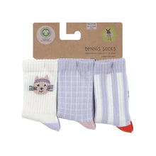 Afbeelding in Gallery-weergave laden, Lässig Tennis sokken GOTS 3-pack Kat - maat 27/30
