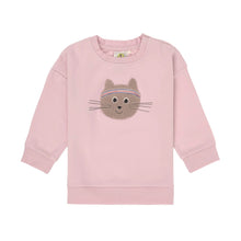 Afbeelding in Gallery-weergave laden, Lässig kinder sweater GOTS kat Cloud pink - maat 62/68
