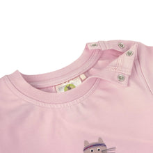 Afbeelding in Gallery-weergave laden, Lässig t-shirt jersey GOTS Cat Cloud pink - maat 62/68
