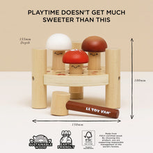 Afbeelding in Gallery-weergave laden, Le Toy Van Woodland mushrooms hamerbankje
