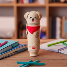 Afbeelding in Gallery-weergave laden, Legami 2 in 1 siliconen pennenzak - Kawaii Hond Golden Furever

