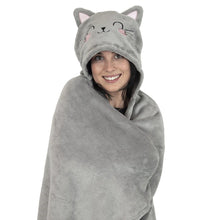 Afbeelding in Gallery-weergave laden, Legami Cosy Hugs! - Hooded blanket - Kitty
