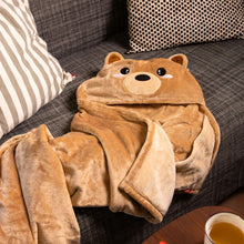 Afbeelding in Gallery-weergave laden, Legami Cosy Hugs! - Hooded blanket - Teddy Bear
