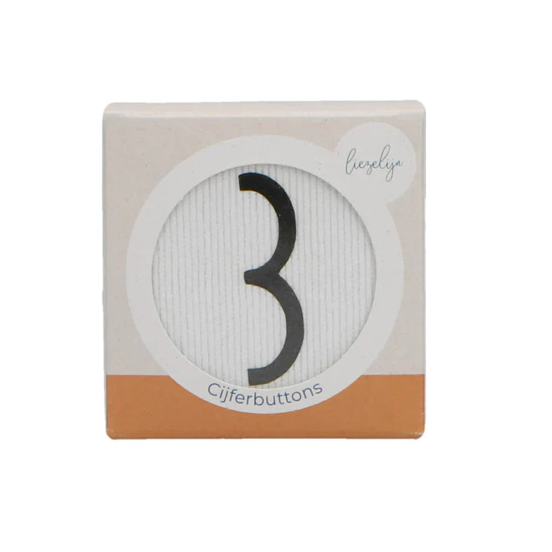 Liezelijn button voor verjaardagskroon - Olijf 3,4,5,6
