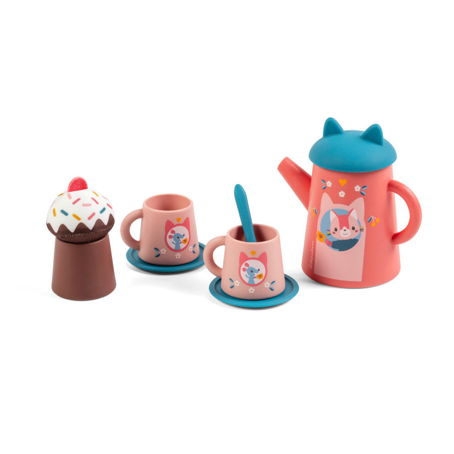 Lilliputiens Badspeelgoed - Jeanne de Kat Theeset - 83662