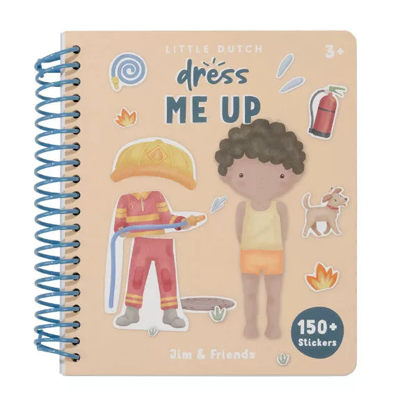 Little dutch dress me up boek Jim, Aankleed- en stickerboek Jim & Friends - 125407