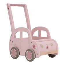 Little Dutch houtel loopwagen auto roze - LD7128