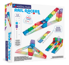 Afbeelding in Gallery-weergave laden, MAGNA-TILES® - 251033RR - Rail Racers 33-Piece Set
