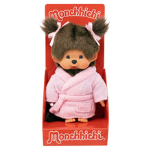 Afbeelding in Gallery-weergave laden, Monchhichi aap - Meisje in badjas (20cm)
