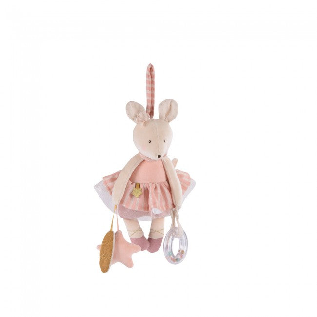 Moulin Roty La petite école de danse - hangen activiteitenknuffel Muis
