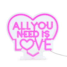 Afbeelding in Gallery-weergave laden, Legami Valentijn - Neon Effect Led Lamp - All You Need is Love - It's a Sign
