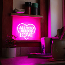 Afbeelding in Gallery-weergave laden, Legami Valentijn - Neon Effect Led Lamp - All You Need is Love - It's a Sign

