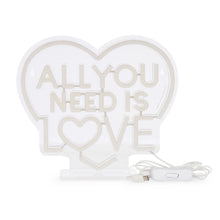 Afbeelding in Gallery-weergave laden, Legami Valentijn - Neon Effect Led Lamp - All You Need is Love - It's a Sign
