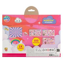 Afbeelding in Gallery-weergave laden, Raamstickers met 2 Sticker Scenes - Eenhoorn, 100 stickers
