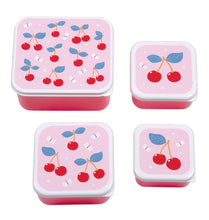 Afbeelding in Gallery-weergave laden, A Little Lovely Company - Lunch &amp; snack box set - Cherries Kersen
