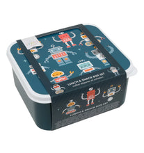 Afbeelding in Gallery-weergave laden, A Little Lovely Company - Lunch &amp; snack box set - Robots
