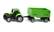 Afbeelding in Gallery-weergave laden, SIKU 1606 - DEUTZ-FAHR met Fortuna 2-assige aanhangwagen
