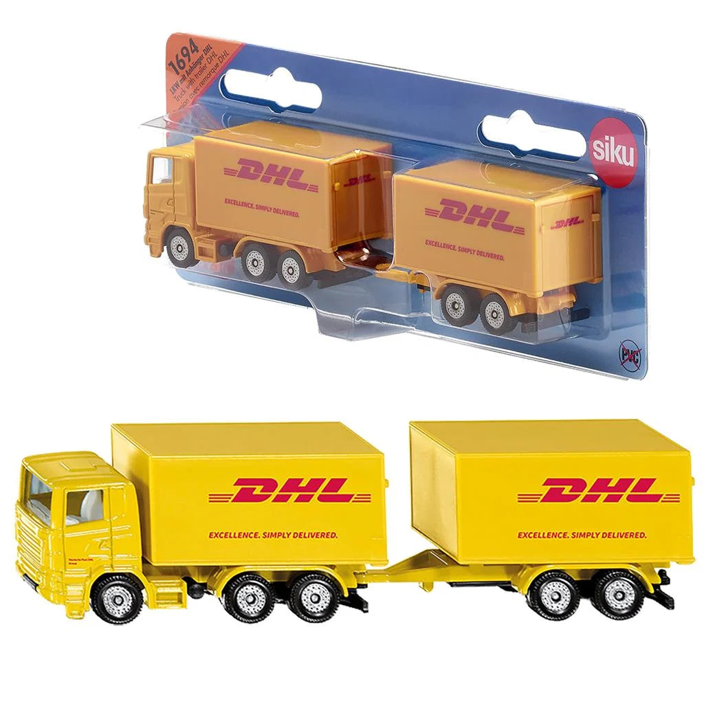 Adréan Rottenbourg 💙 Siku 1694 Vrachtwagen met DHL-aanhanger