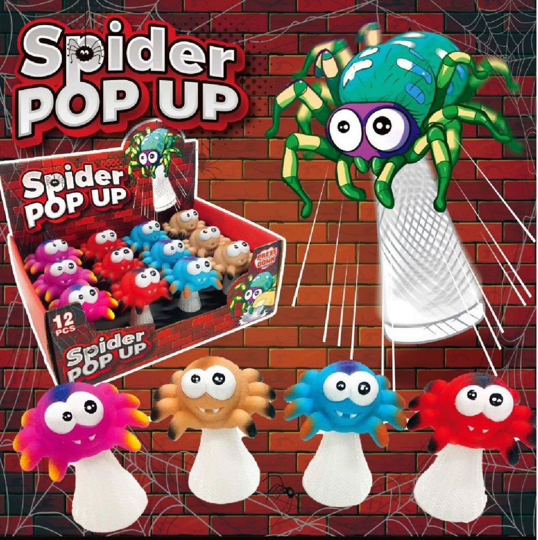 Fidget Toys - Jumping Popping Spider - pop up spring spin