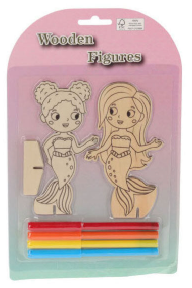 Houten Thema Figuren Kleuren Set