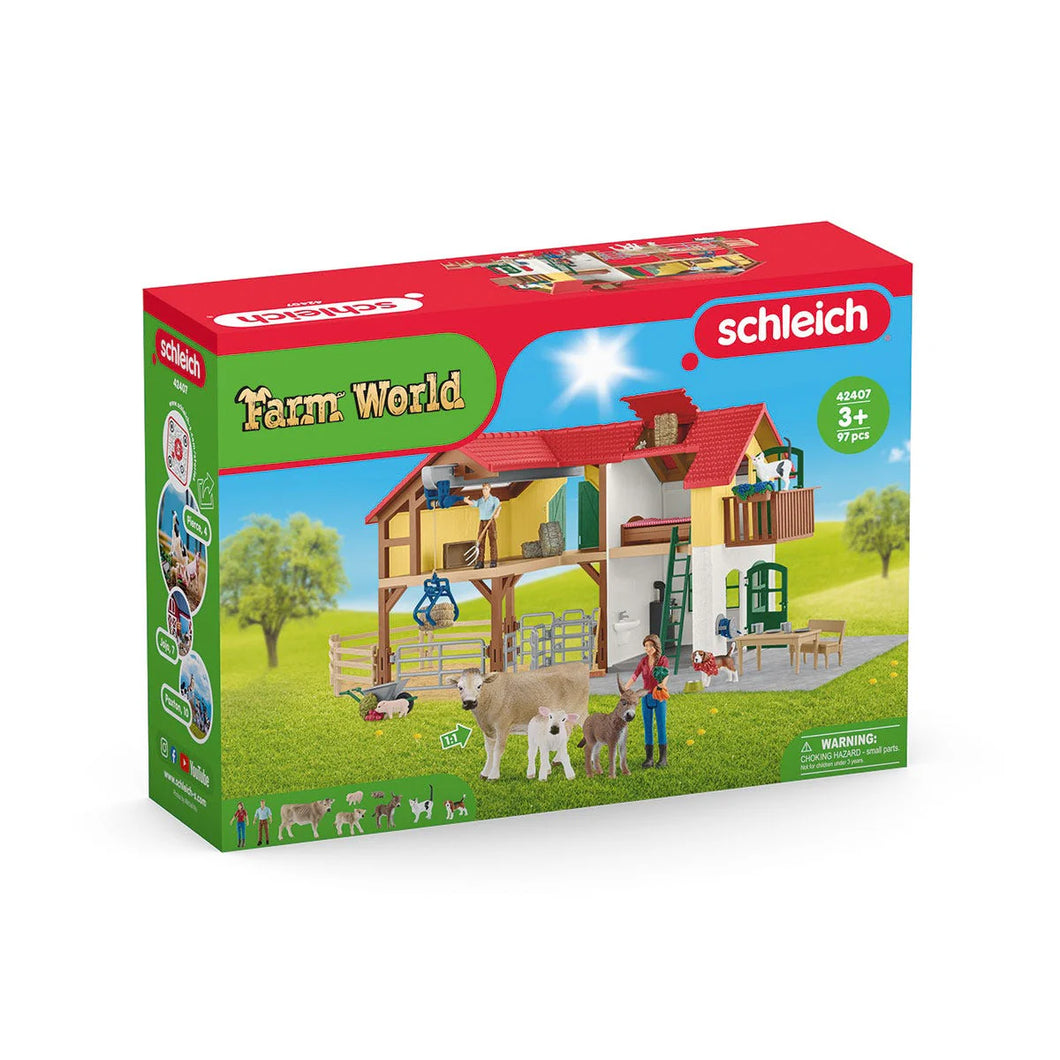 Schleich Farm World Boerderij met stal en dieren - 42407