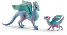 Afbeelding in Gallery-weergave laden, Schleich Bayala Bloemendrakenmama en baby - 70592
