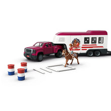 Afbeelding in Gallery-weergave laden, Schleich Horse Club Lakeside-truck met aanhangwagen - 42705
