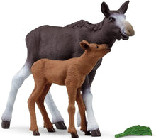 Afbeelding in Gallery-weergave laden, Schleich Wild Life National Geographic Kids Elend en elandkalf - 42603
