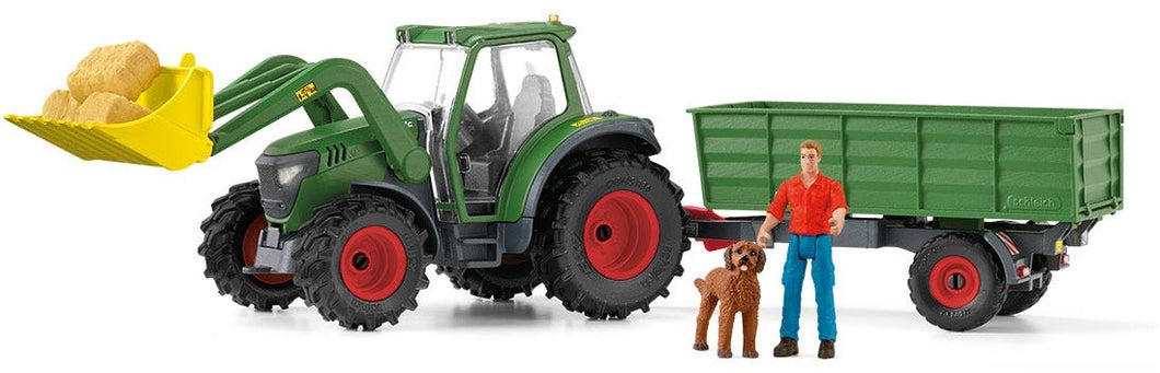 Schleich Farm World Tractor met aanhanger - 42608