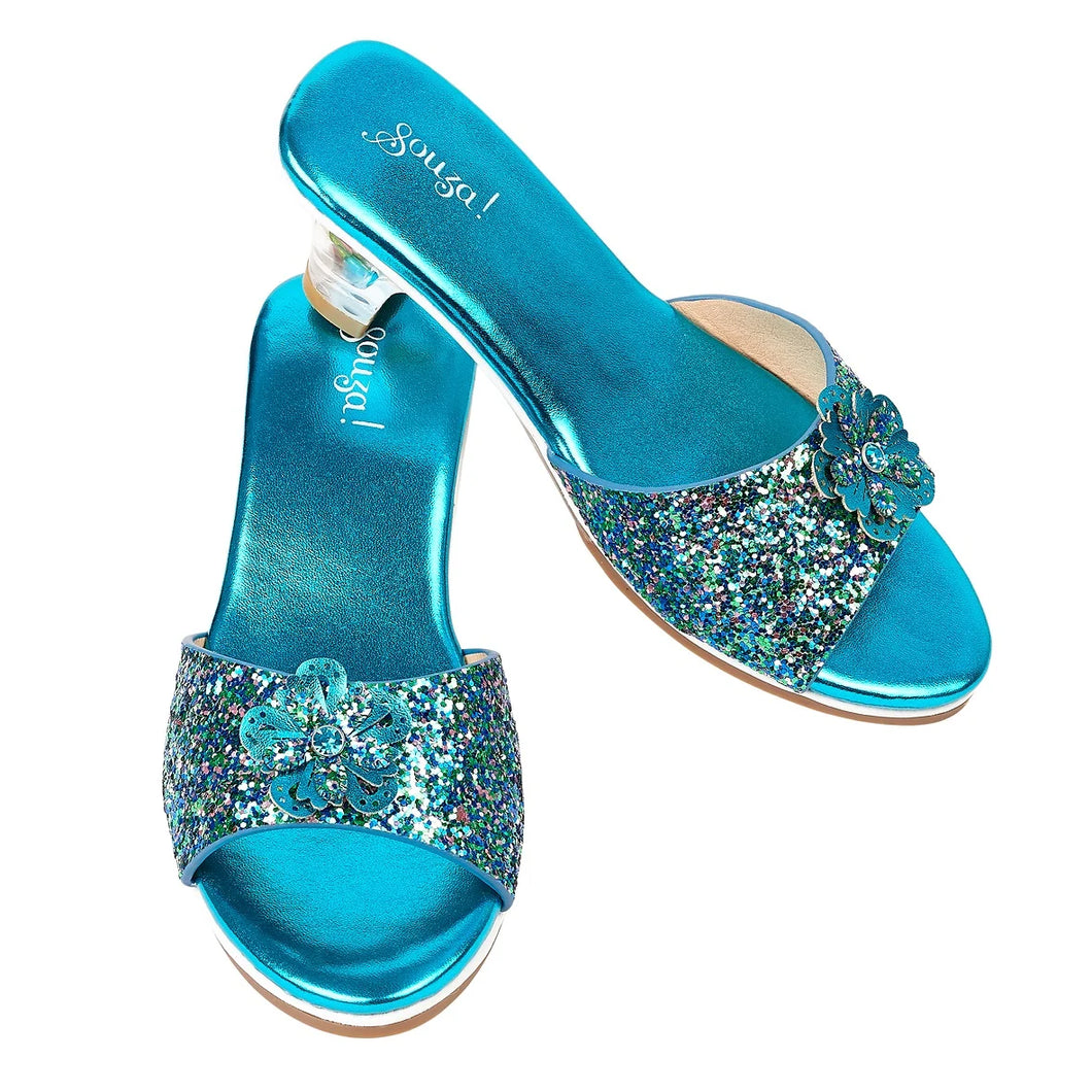 Souza for Kids Slipper hoge hak, Annelle blauw metallic maat 30/31 - 106437