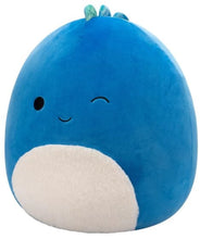 Afbeelding in Gallery-weergave laden, Squishmallows knuffel 40 cm - Brody  Donkerblauwe Dino met knipoog en zachte buik
