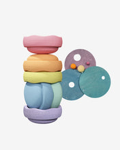 Afbeelding in Gallery-weergave laden, Stapelstein® | Grimms x Stapelstein Set |  Rainbow Pastel - set 6 + Grimm's inleg set

