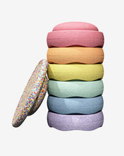 Afbeelding in Gallery-weergave laden, Stapelstein® | RAINBOW PASTEL | Set 6+1  Super confetti balance board
