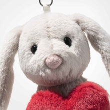 Afbeelding in Gallery-weergave laden, Steiff Pendant Pendant Hoppie rabbit Love 15 lichtgrijs tashanger - 112706
