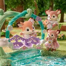 Afbeelding in Gallery-weergave laden, Sylvanian Families 5801 - Deer Babies floral swing set
