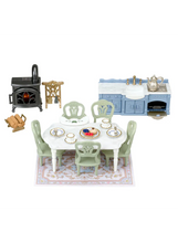 Afbeelding in Gallery-weergave laden, Sylvanian Families Red Roof Riverside Manor elegante eetkamer meubelset - 5867
