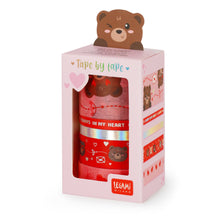 Afbeelding in Gallery-weergave laden, Legami Valentijn - Set van 5 Teddy Bear Paper Sticky Tapes (Washi tape) - Tape By Tape
