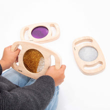Afbeelding in Gallery-weergave laden, Tickit Gemakkelijk vast te houden glitterpanelen - set 3 stuks (paars, zilver, goud)
