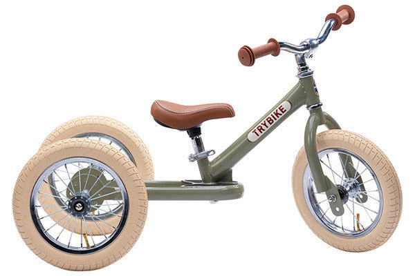 Trybike Steel loopfiets 2 in 1 Vintage Groen