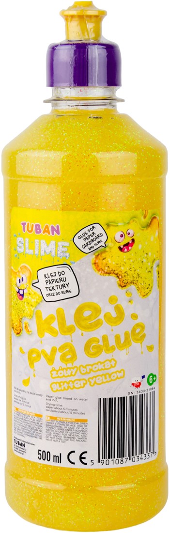 Tuban Pva Glue lijm 500 ml – Glitter Yellow geel parelmoer