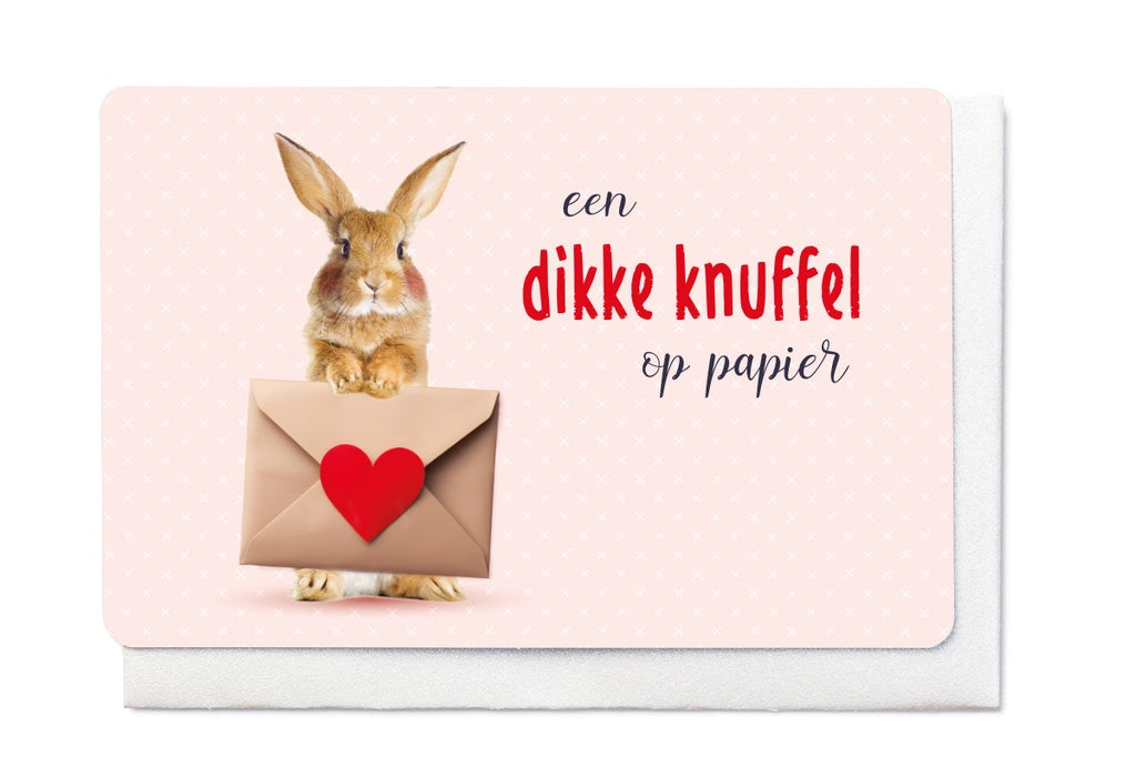 Enfant Terrible wenskaart EEN DIKKE KNUFFEL OP PAPIER - V1768