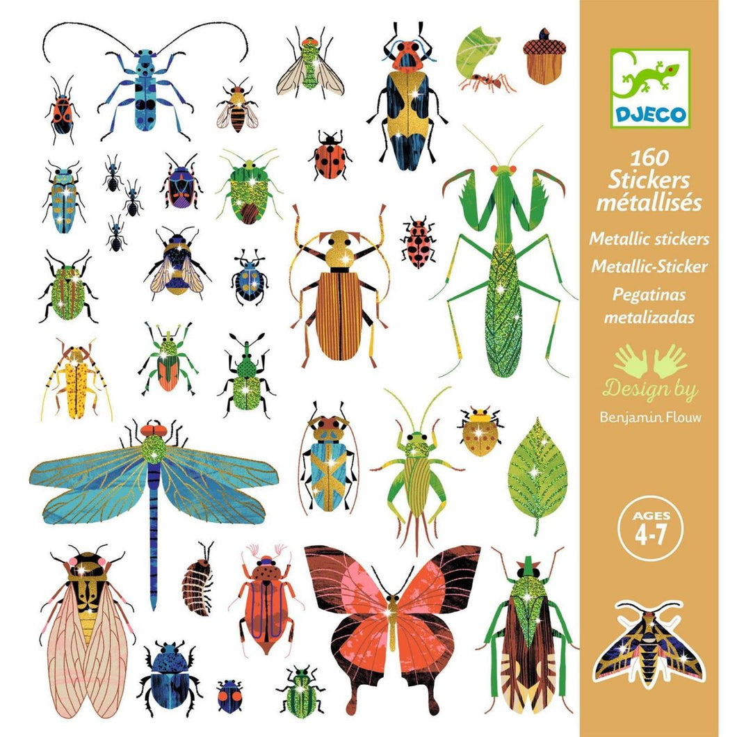 Djeco Metallic stickers Microkosmos set 160 stuks - DJ09282