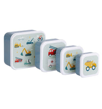 Afbeelding in Gallery-weergave laden, A Little Lovely Company - Lunch &amp; snack box set - Voertuigen
