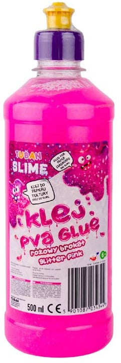 Tuban Pva Glue lijm 500 ml – Glitter Pink / roze