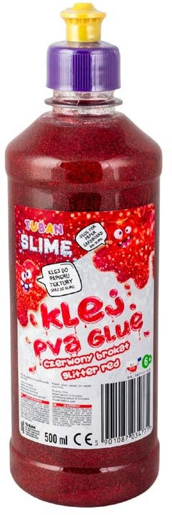Tuban Pva Glue lijm 500 ml – Glitter Red / rood