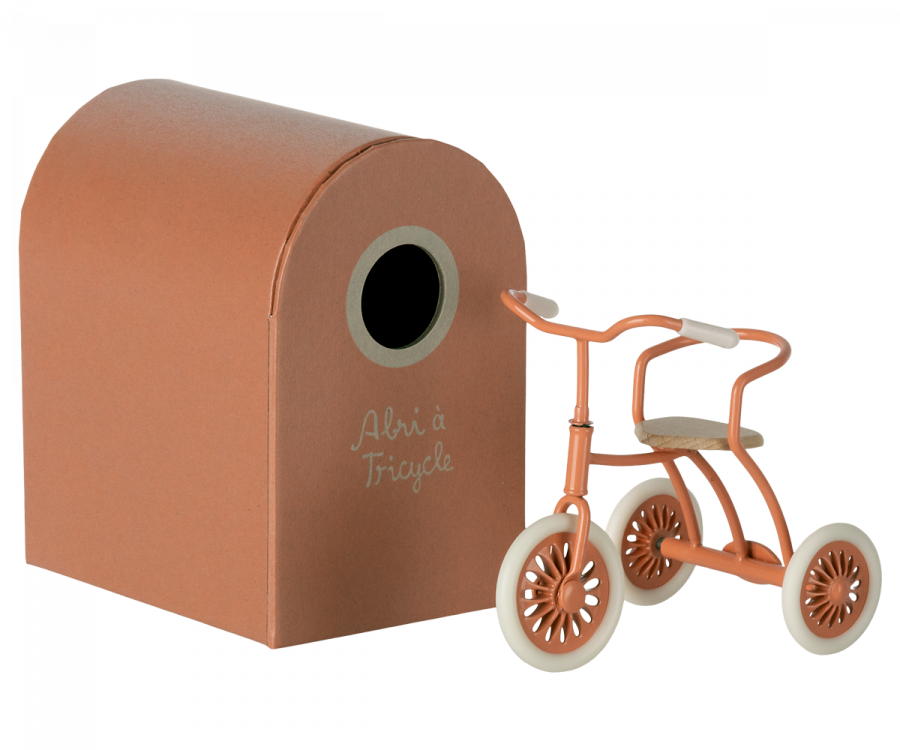 Maileg Abri à tricycle, driewieler voor muizen - Koraal 11-3104-01