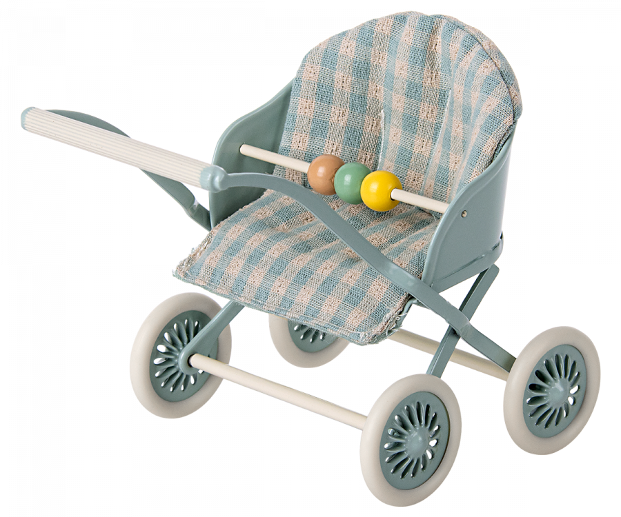 Maileg poppenwagen buggy baby muis mint munt  11-3107-00