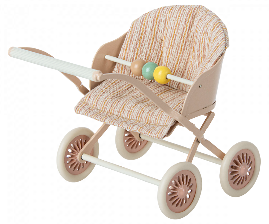 Maileg poppenwagen buggy baby muis roze  11-3107-01