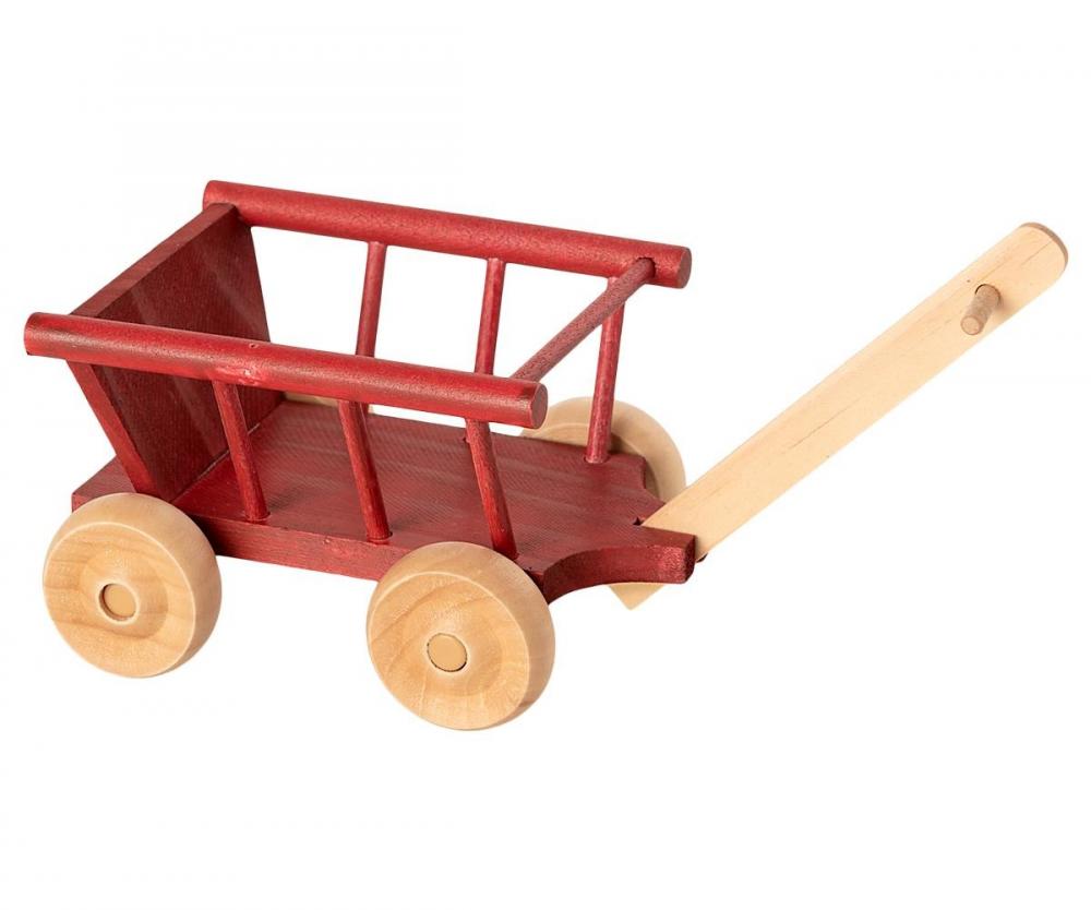 Maileg Wagon micro Dusty Red, mini bolderwagen rood  11-9005-02