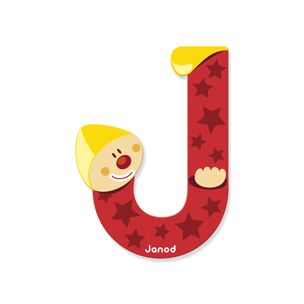 Janod houten letter Clown - letter J